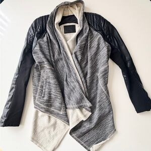 Blank NYC Black and Gray Leather Jacket